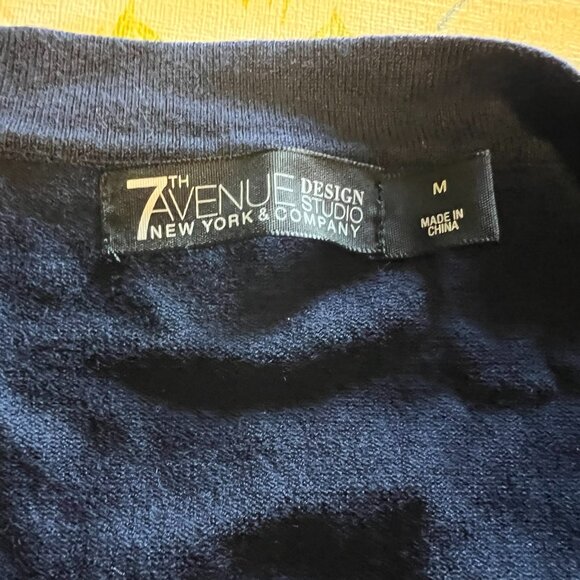 New York & Co Green Lace Cardigan with Tie Waist - Medium - Picture 3 of 5